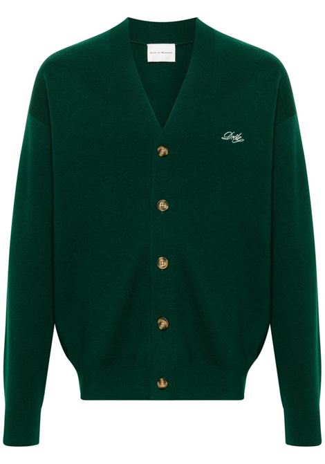 Cardigan con ricamo in nero Drôle De Monsieur - uomo DROLE DE MONSIEUR | PERMCA123WO007DGN